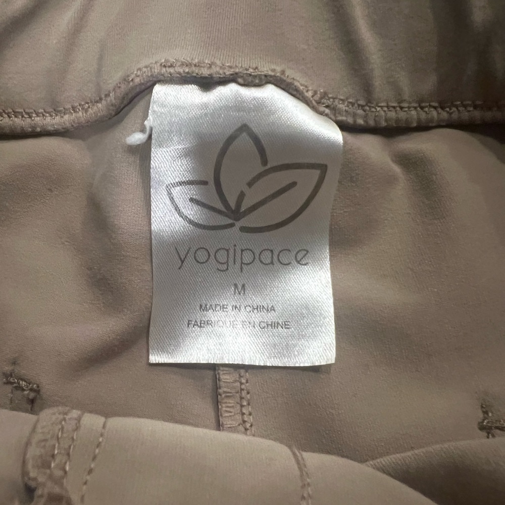 Women’s Yogipace Yoga Tan Khaki Chino Bootcut Flare Pants - Picture 3 of 6